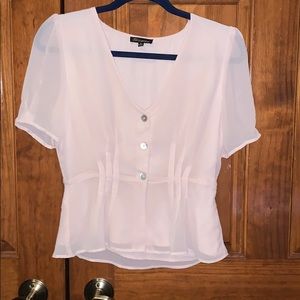 Light Pink three button top